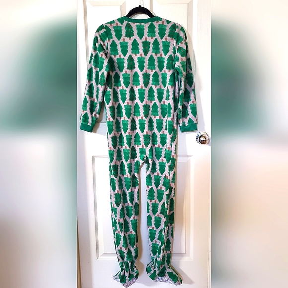 Carter's Footie Zip Christmas Tree Pajamas Size 14 / 14A - Picture 3 of 7